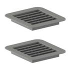 Kit 2 Grades Ventilação Cinza 13x13cm Encaixe 10x10 Qualid