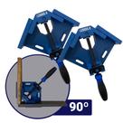 Kit 2 Grampo Sargento 90 Graus Angular Braçadeira Canto Esquadro Aperto Marcenaria Serralheria