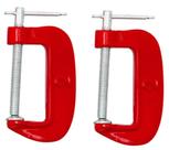 Kit 2 Grampos Sargento 2 Polegadas (51mm) Tipo C Em Ferro Fox Tools Kit 2 Grampos Sargento 2 Polegadas (51mm) Tipo C Em Ferro Fox Tools