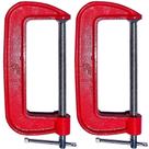 Kit 2 Grampos Sargento 6 Polegadas (152mm) Tipo C Em Ferro