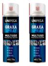 Kit 2 Graxa Spray Lubrificante Anti Ferrugem Unipega 300ml