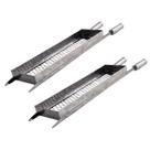 Kit 2 Grelha Cesto Inox, Legumes, Coração, Churrasco 78cm