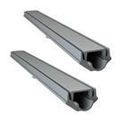 Kit 2 Grelha Invisível Oculta Caixa Coletora Cinza 100x8cm