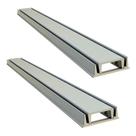 Kit 2 Grelha Linear Invisivel 3253X2GDA Drenagem Oculta com Caixilho Bege GDA Industria