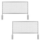 Kit 2 Grelhas 63X26cm Moeda Inox Churrasqueira Espetinho