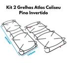 Kit 2 Grelhas Fogao Atlas Coliseu 45x19 Pino Invertido