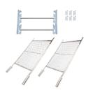 Kit 2 Grelhas Inox 70x50 Com Suporte De Inox Barras Alumíni