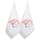 Kit 2 Guardanapo Páscoa Coelho Branco 45X45Cm Rafimex