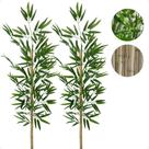 Kit 2 Hastes de Bambu da Sorte Artificial Decoração para Vasos e Sala