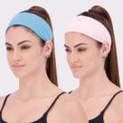 Kit 2 Heandbands Snugg Running Poliamida Azul e Rosa Kit 2 Heandbands Snugg Running Poliamida Azul e Rosa