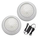 Kit 2 Hiper Led 15W Inox Azul Frente Baixa e Fonte Kit 2 Hiper Led 15W Inox Azul Frente Baixa e Fonte