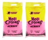 Kit 2 Holi Colors ROSA 100g cd - 100537 - ACRILEX