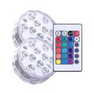 Kit 2 Iluminação Piscina Led Colorido Controle Prova D'agua