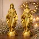 Kit 2 Imagem Nossa Senhora das Graças 17,5cm Perolado Dourado Kit 2 Imagem Nossa Senhora das Graças 17,5cm Perolado Dourado