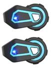 Kit 2 Intercomunicador Bt 5.0 Capacete 1000m T Max Pro