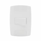 Kit 2 Interruptor 1 Tecla Simples Branco 10a Linha Lev