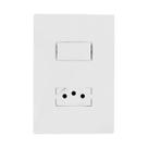 Kit 2 Interruptor 1 Tecla Simples e Tomada Bco 10A - I9
