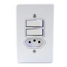 Kit 2 Interruptor (apagadores) + Tomada 10a Kit 2 Interruptor (apagadores) + Tomada 10a