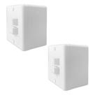 Kit 2 Interruptor com 2 duas tecla de sborepor ilumi 250V 6A
