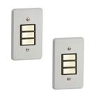 Kit 2 Interruptor Simples Horizontal 10a/250v Cinza Pial