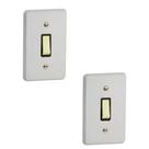 Kit 2 Interruptor Simples Vertical 10a 250v 4x2 Cinza Silentoque