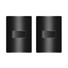 Kit 2 Interruptores Paralelos 10A Carbono Preto 4x2 Soprano