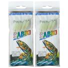 Kit 2 Iscas Artificiais Camarão Sabiki Fluorescente Branco AB Mídia Kit 2 Iscas Artificiais Camarão Sabiki Fluorescente Branco AB Mídia