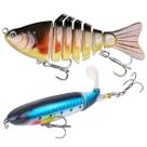 Kit 2 Iscas Para Predadores Hélice + 10cm 6 Seguimentos Cor:Laranja-Preto-Azul