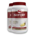 Kit 2 Isofort Vitafor Whey Protein 900g Baunilha