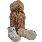 Kit 2 Itens Inverno Infantil Touca e Meia com solado de 1 á 2 Anos de Idade Menino e Menina