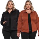 Kit 2 Jaqueta Bomber Plus Size Feminina Inverno Matelassê