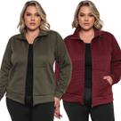 Kit 2 Jaqueta Bomber Plus Size Feminina Inverno Matelassê
