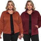 Kit 2 Jaqueta Bomber Plus Size Feminina Inverno Matelassê