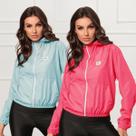 Kit 2 Jaqueta Corta Vento Feminina Tactel Secagem Rapida Conforto Com Capuz