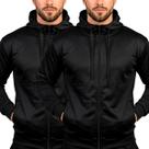 Kit 2 Jaquetas Masculina Corta Vento Flanelada com Zíper e Bolsos para Frio