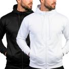 Kit 2 Jaquetas Masculinas Corta Vento Flanelada com Zíper e Bolsos Frio Inverno