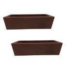 Kit 2 Jardineira de Planta Marrom 37x15 Floreira Polietileno