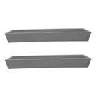 Kit 2 Jardineiras de Planta Cinza 80x15 Floreira Polietileno