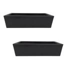 Kit 2 Jardineiras de Planta Preta 37x15 Floreira Polietileno