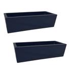 Kit 2 Jardineiras de Plantas Azul 37x15 Floreira Polietileno