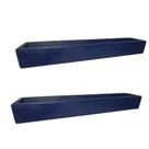Kit 2 Jardineiras de Plantas Azul 80x10 Floreira Polietileno