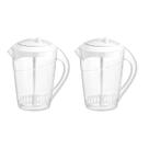 Kit 2 Jarra Suco Água Com Misturador Acoplado Suco 2 Litros