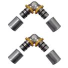 Kit 2 Joelho Cotovelo p/ Gás 16mm Prensar Pex Multicamadas