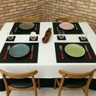 kit 2 jogo americano simples Cozinha Prato Impermeável Jantar Peças