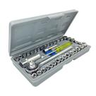 Kit 2 Jogo de Soquete com Chave Catraca Reversível Completo 40 pçs C/Chave de Vela WL-40PC