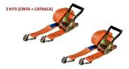 Kit 2 Jogos Catraca Cinta De Amarração Carga 3000kg 9 Metros