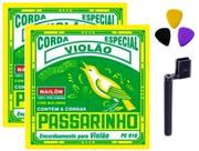 Kit 2 Jogos Corda Violão Náilon Passarinho PE910+Acessorios