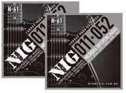 Kit 2 Jogos Cordas Guitarra NIG .011-052 Mí Extra N-61