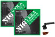 Kit 2 Jogos Cordas Viola Cebolão Em Mí +Encordoador