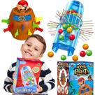 Kit 2 Jogos Infantil Educativos Pedagogicos Tira Varetas e Pula Pirata Jogo de Mesa Crianças e Adultos Zein